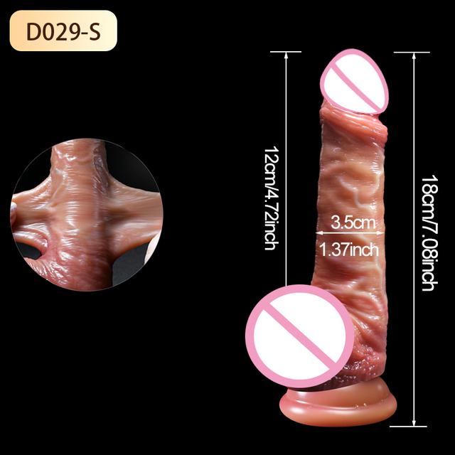 Realistic Dildos for Women Skin Sliding Foreskin Testicles Dildo Anal Vaginal Stimulation Strapon Big Penis Sex Toys for Woman