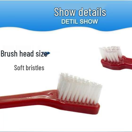 Pet Double-Ended Toothbrush for Cats & Dogs – Large & Pointed Head for Oral Cleaning