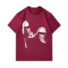 Men's 100% Cotton Crew Neck Short Sleeve T-Shirt, Distressed Sneaker Footprint Print Casual Comfortable Breathable Lightweight Tee for Daily Wear Stre