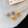 Metal Minimalist Twist Ear Buckle Femininity Commuter Earrings Versatile Light Luxury Earrings Niche Wholesale