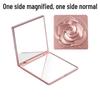 Portable Folding Rose Mirror: Compact HD Double-Sided Makeup Mirror with Flip-Top Design