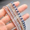 Yousheng Women Bracelet Colorful Cubic Zirconia Jewelry Rectangular Rhinestones Bracelet Birthday Gift