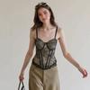 Slim Fit Lace Camisole Transparent Crop Tops Elegant Lace Corset  Summer