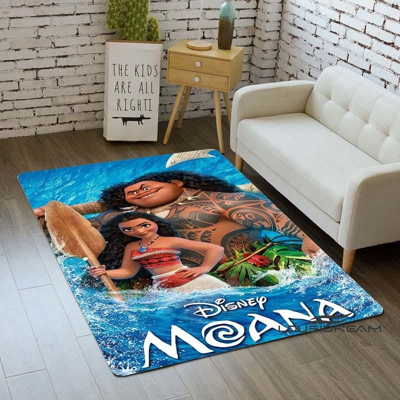 The new Moana-themed comedy adventure room mat is washable and non-slip, suitable for living room sofas, kitchens, and other are