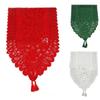 Weihnachtslanger Tischläufer, Multi-Size-Spitze, dreifarbige Tischdecke, Party-Dekoration, Tischdecke