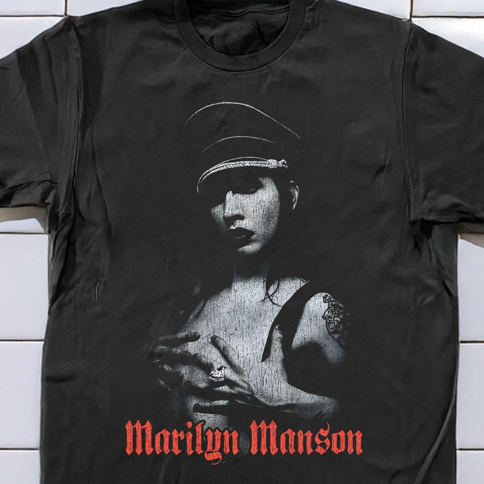 2001 Marilyn Manson Rare T-Shirt Black S 3XL