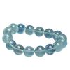 Hongchu Crystal Natural Aquamarine Round Bead Bracelet Natural Glacier Aquamarine Bracelet