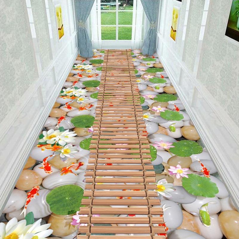 Moderner Minimalistischer 3D Hotel Flur Teppich Flur Eingangsteppich Zuhause Flur Bodenmatte
