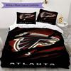 Atlanta Falcons Muster Bettwäsche Steppset Steppdecke Kissenbezug Heimdekoration Geburtstagsgeschenk (1*Bettbezug + 2*Kissenbezug ohne Füllung)
