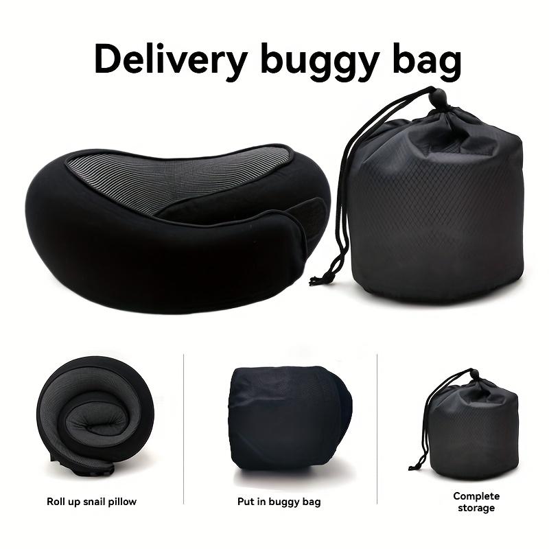 1pc ELHIVE Memory Foam Travel Pillow with Breathable Cover - Neck & Back, Machine Washable Portable Pillow Suitable for Airplane, Car, Office & Home