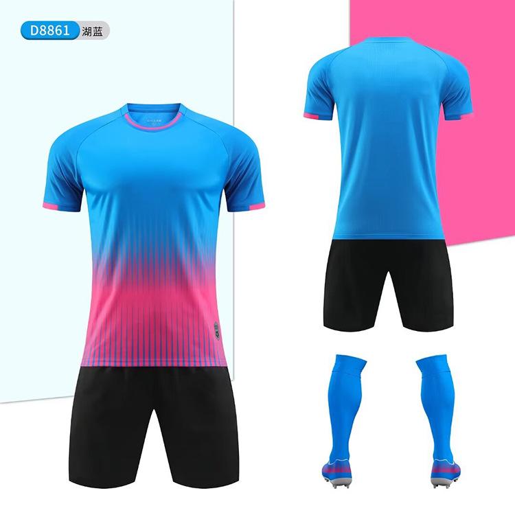 

Football Suit Competition Children Adult Kindergarten Group Printing Sportswear Men S Training Suit Summer Short Sleeves 4XS озеро синий