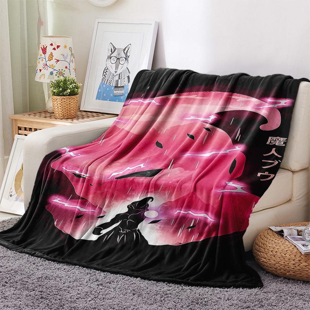 1PC Krillin Patterned Flannel Blanket Suitable For All Seasons For Home Decor Warmth And Comfort Gifts Holiday Present