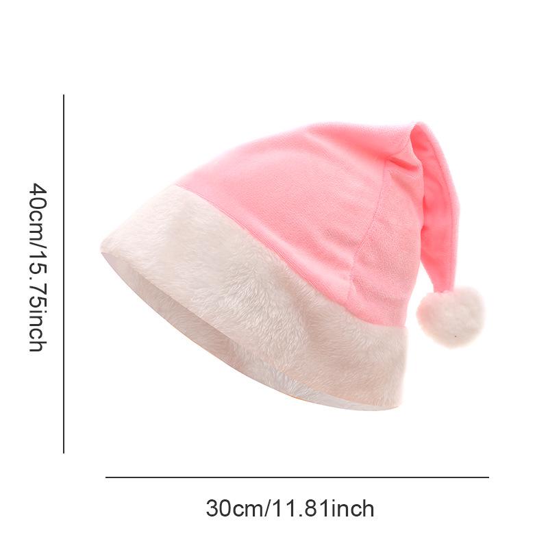 Adult Christmas Hat with Colorful Stars - Super Soft Fabric for Holiday Parties