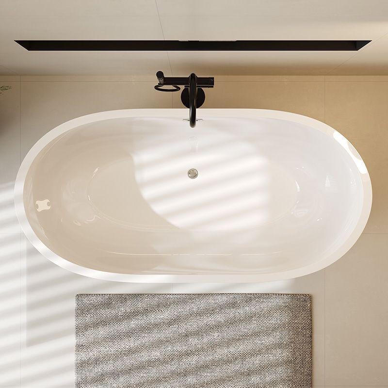 TLXT Seamless Ceramic Bathtub with Waterfall Faucet