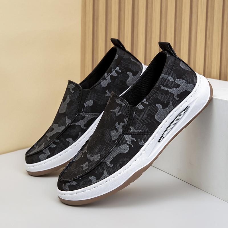 Men's shoes season breathable old Beijing cloth shoes casual men's canvas shoes lazy one pedal soft-soled work shoes