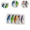 5 Pieces Fishing Baits Plopping Bass Lures Accessories with Tackle Box Metal 10cm Set