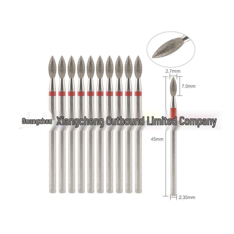 10-Piece Nail Art Diamond Drill Bits for Pre-Treatment and Grinding Dead Skin & Calluses