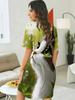 Ladies' Cat Print Loose T-Shirt Sleep Dress  Cute Crew Neck. All-season Animal Pattern Perfect for Adults