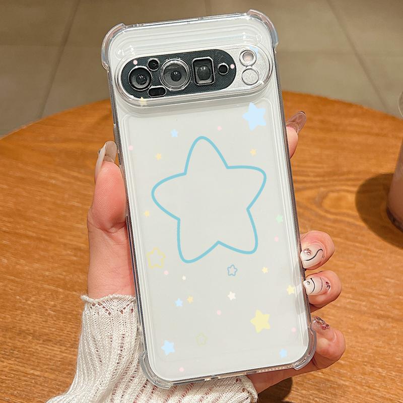 

Современный яркий чехол со звездами для Google Pixel 9 Pro XL 9A, противоударный, из ТПУ и силикона, прозрачный, мягкий Google Pixel 9 прозрачный