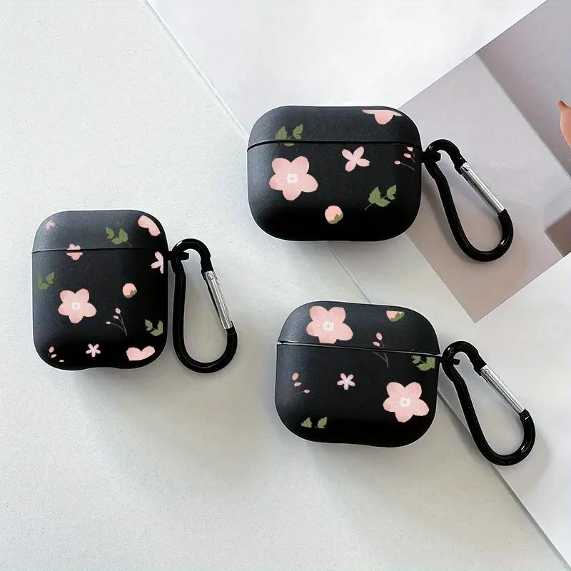 Full screen pink flower suitable for AirPods1/1st generation protective case Apple pro/1 wireless bluetooth headset case