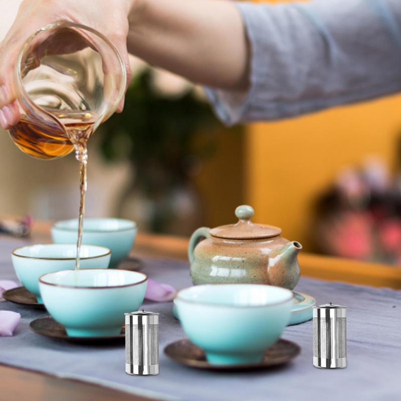 1PC Tea Infuser Extra Fine Mesh Tea Strainers for Loose Tea Stainless Steel Tea Strainer with Extended Chain Hook Home Teaware