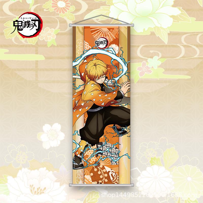 New Demon Slayer Hanging Paintings Reel Long Cartoon Kamado Nezuko Poster Wall Decoration Holiday Gifts Anime Peripherals