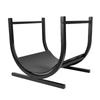 Iron Firewood Rack | Sturdy and space-saving log holder for indoor and outdoor use, easy to assemble, holds 16 logs (43.2x38.1x40.6 cm)