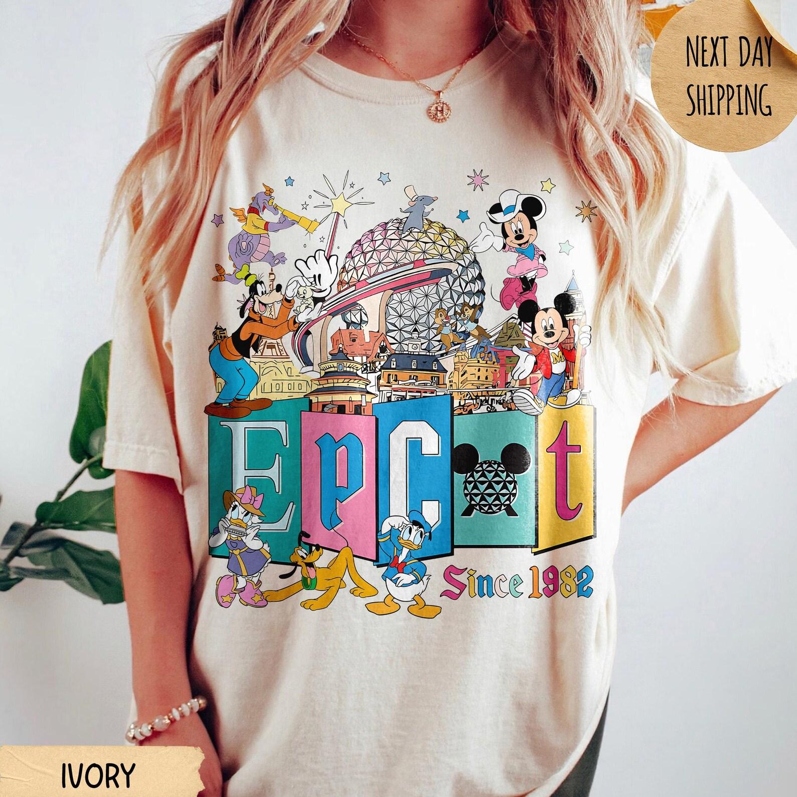 Comfort Colors® Mickey & Friends Epcot Center Since 1982 Shirt, Disney Epcot World Tour Tee, Epcot Travel Around The World, Family Gifts 100