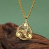  Trinity Celtic Knot Necklace Stainless Steel Witch Moon Phase Triskelion Symbol Pendant Choker Irish Amulet Jewelry Gift