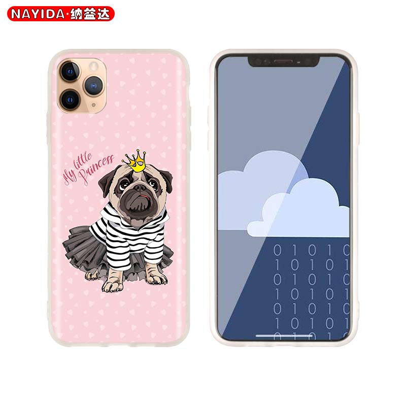 Husa din silicon moale pentru iPhone 13 11 12 Pro X XS Max XR 6 6S 7 8 Plus SE Mini Husa Cute Pug Dog