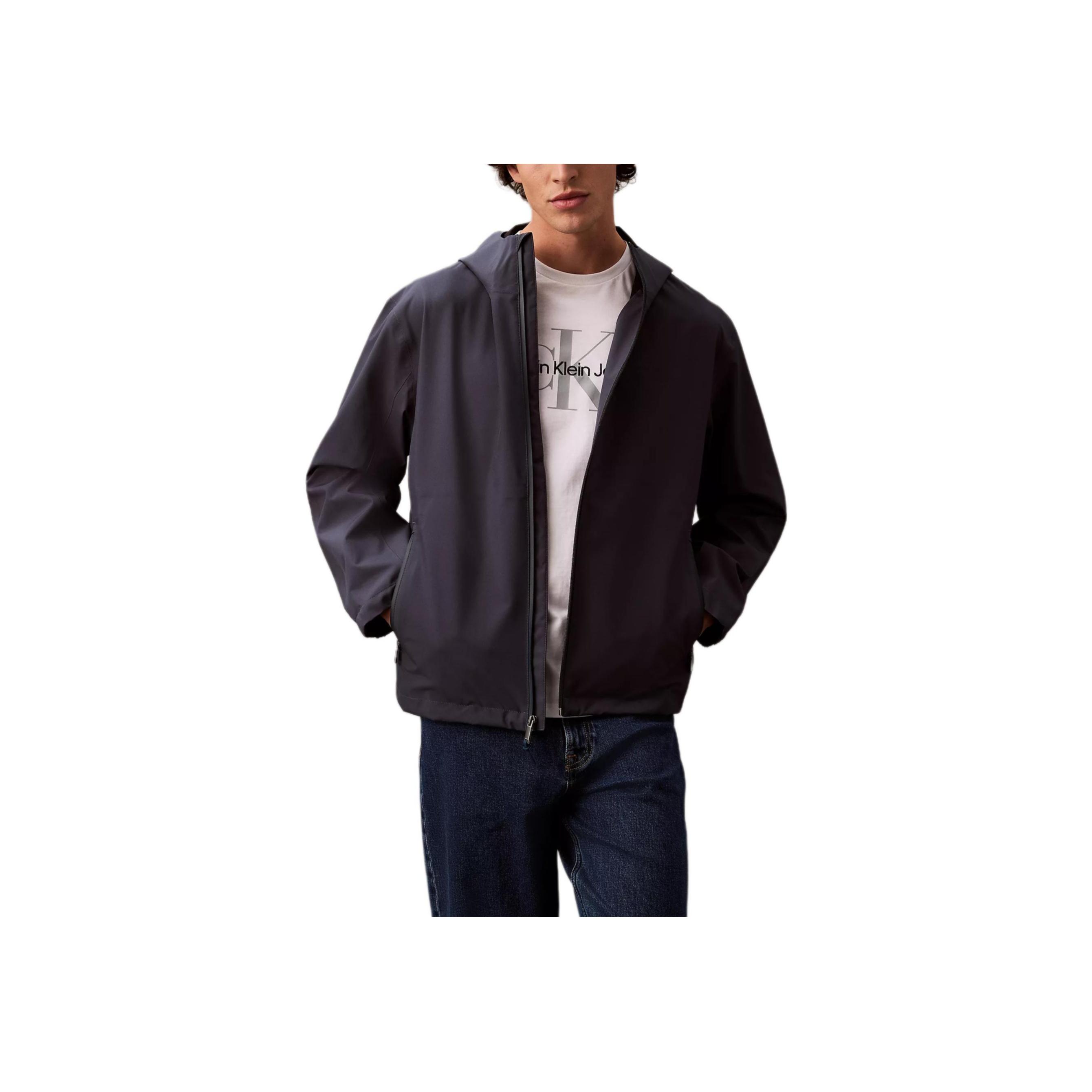 

Calvin Klein Waterproof Stand Collar Simple Casual Long Sleeve Jacket Men jackets Dark-Blue 40EM587-410 L