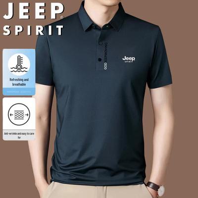 JEEP SPIRIT Men's Ice Silk Polo T-Shirt