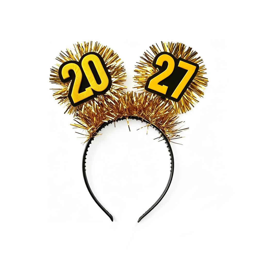 New Year Star Tinsel Headband - Five-Pointed Party Hair Accessory