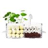 Round Glass Fish Tank: 3-in-1 Silent Filter, Oxygenator, and Waterfall Box with Ceramic Trickle Media.