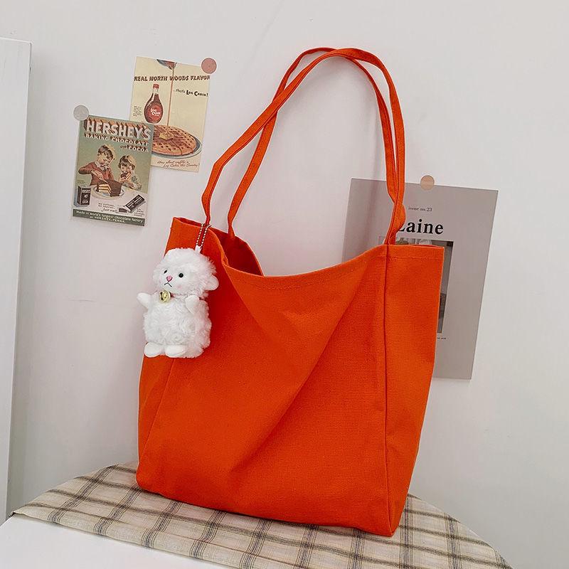 Damska wszechstronna torba typu tote w koreańskim stylu, na co dzień - Duża pojemność, Prosty design Harajuku