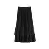 ELLE French Elegant Design Mesh Fashion A-Line Skirt With Draping Women skirts ER52983