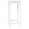 Table de bar - VIDAXL - 50x50x110 cm - Bois massif de pin - Blanc - Montage facile