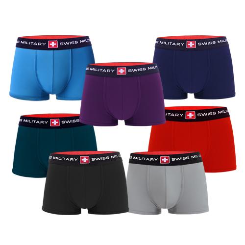 [Swiss Military Underwear] Men s Boxer Briefs 7-Pack Set SM1001 [Shipped from Korea] 100% Authentic Black - 95