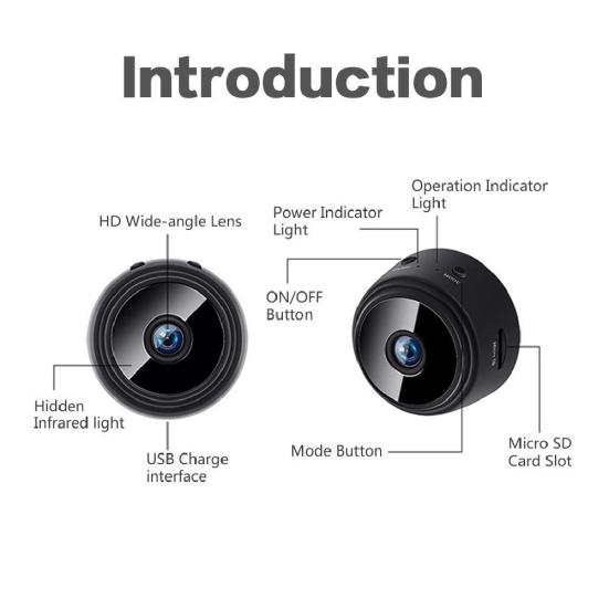 Mini High Clarity 1080P Wireless WiFi Video Record DV Home Security Night Vision IP-kamera