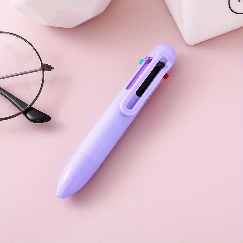 

10 шт. 0,5 мм Macaron 6 цветная шариковая ручка мини портативный карманный канцелярский инструмент для письма цветная шариковая ручка светло-фиолетовый