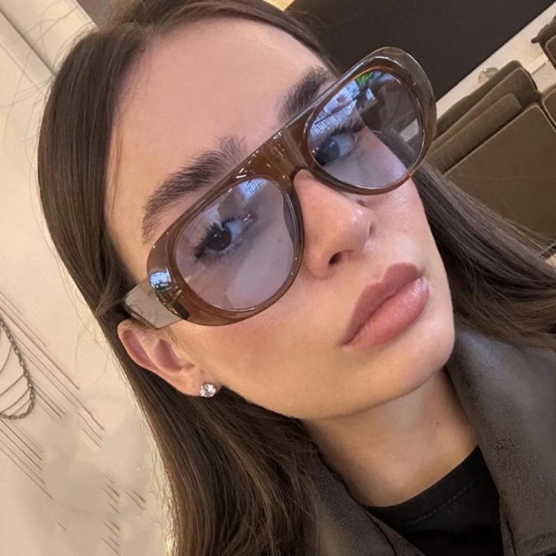 Big Frame Vintage Pilot Sunglasses For Women Men Sun Glasses Luxury Brand Designer Popular Punk Shades Outdoor Travel Eyewear