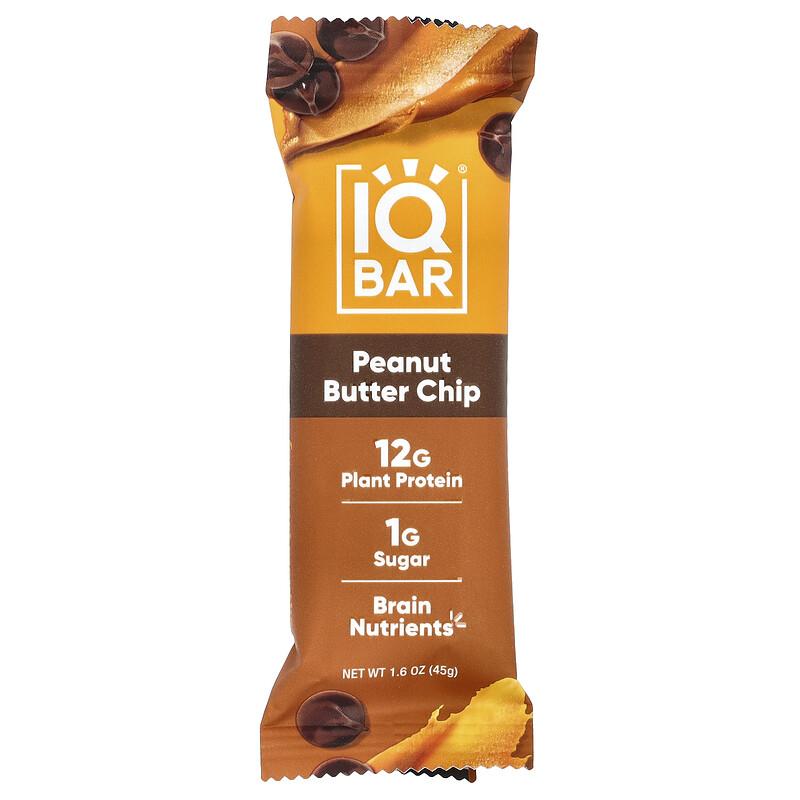 Barra de Proteína Vegetal, Manteiga de Amendoim com Gotas de Chocolate, 12 Barras, 1,6 oz (45g) Cada