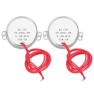 2Pcs AC Motor Synchronous CCW CW Micro Machine Tool Accessories AC12V 5 6R MIN 4W