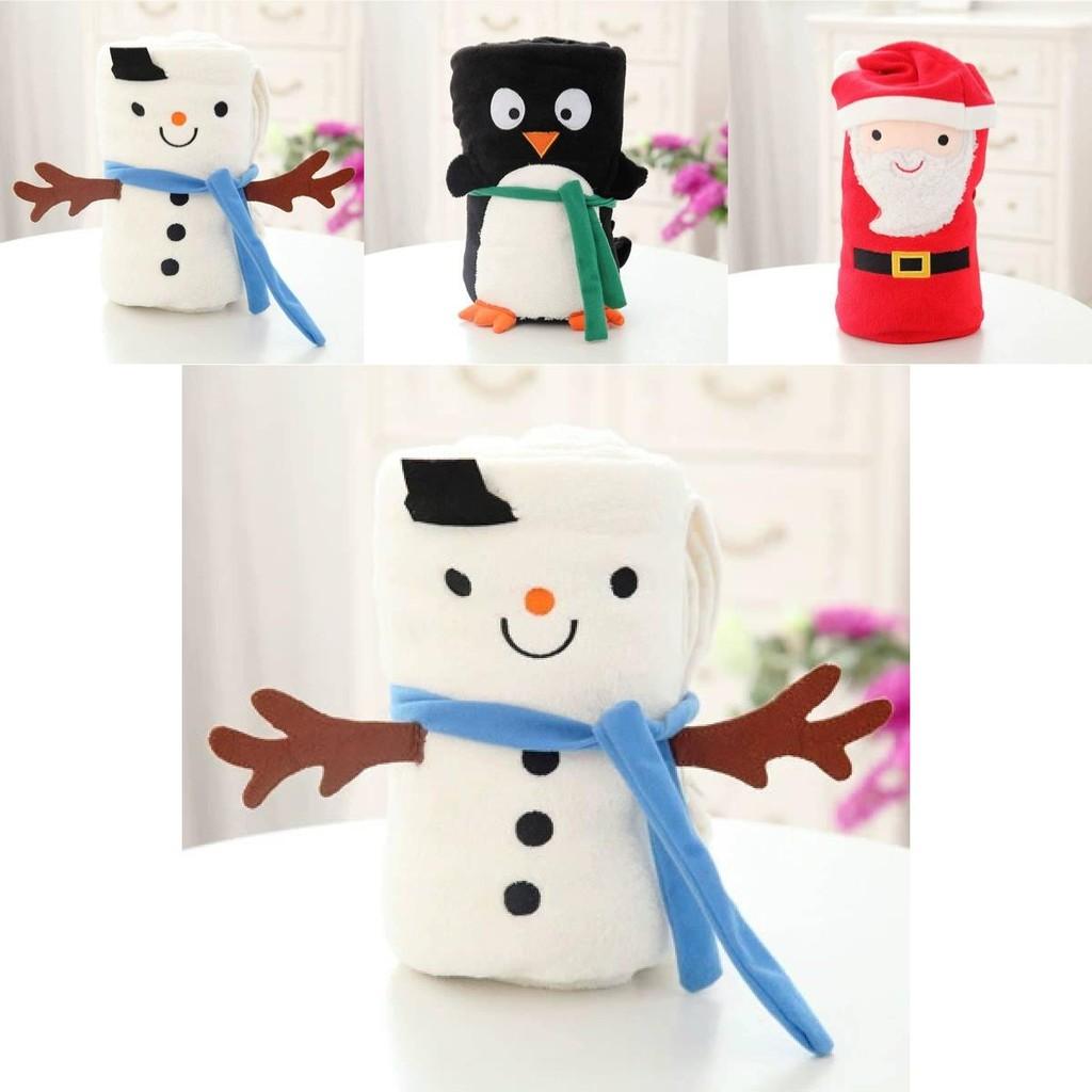 Christmas Cartoon Fleece Blanket For Kids With Soft Faux Fiber For Holiday Gift