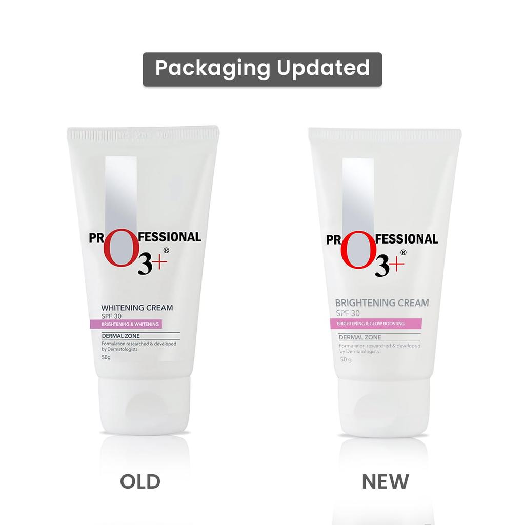 O3+ Whitening Face Cream SPF 30 Sunscreen 50g Pack for Skin Brightening UVA UVB Sun Tan Protection