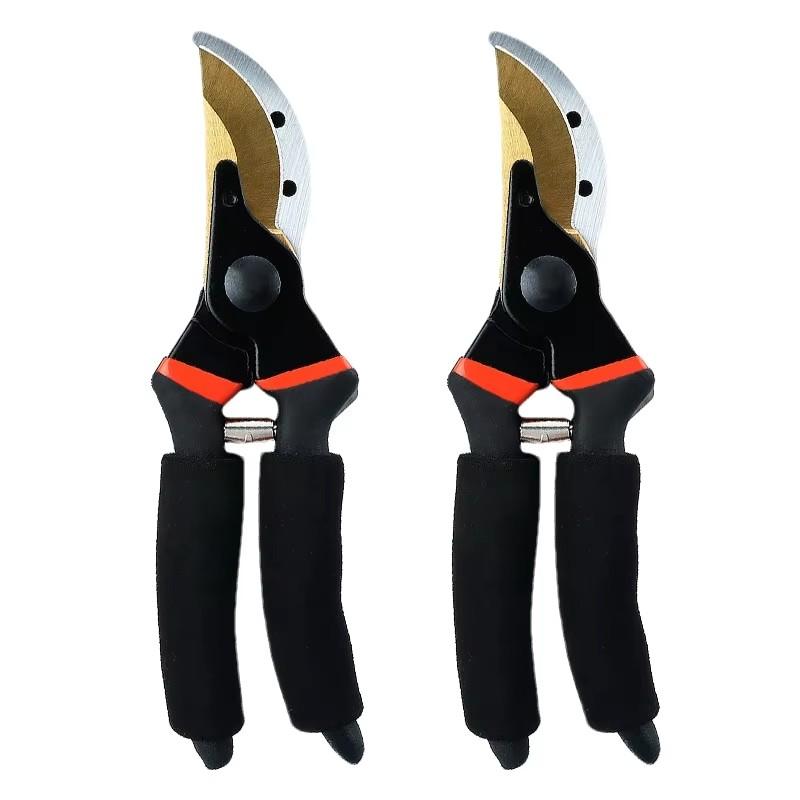 DIY Industrial Fruit Flower Branch Shears Soft Grip Plastic Handle-Bypass Pruning Scissors PINSHUN Brand Steel Blades