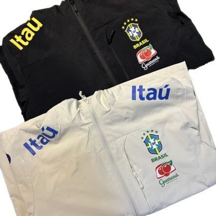 Brasilien Teamjacke Neymar mit der gleichen Kapuzenjacke wasserdicht Brasilien Nationalmannschaft Jacke Fußball Trainingskleidung