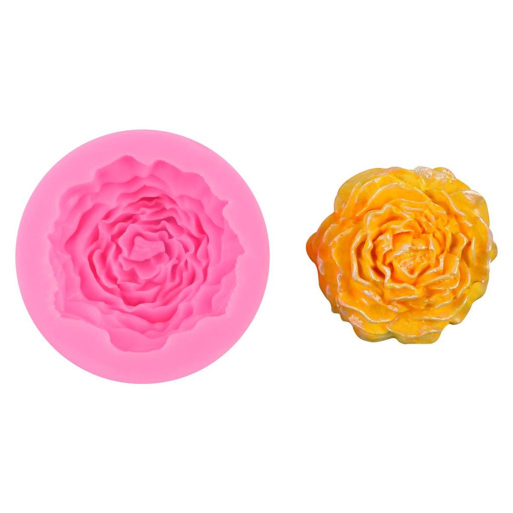 3D Peony & Rose Flower Silicone Mold for Candles, Diffusers, Soaps, and Epoxy Crafts