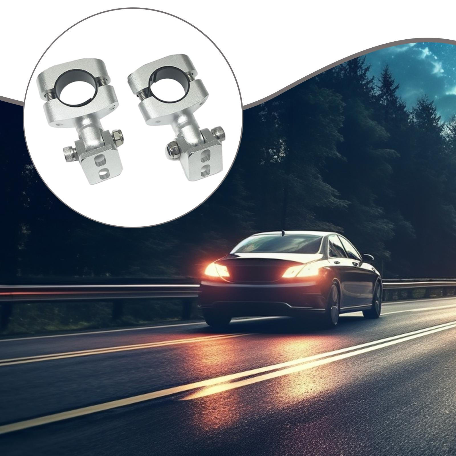 

2 Pieces Mount Swivel Bracket Fits 22-25mm Lightweight Accessory Vibration Repair Parts Silvery