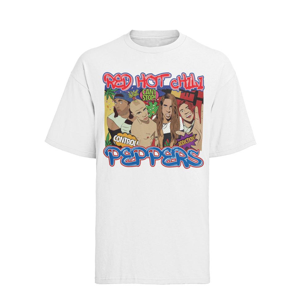 Retro RHCP Band 70s 80s 90s Konzert Herren T-Shirt